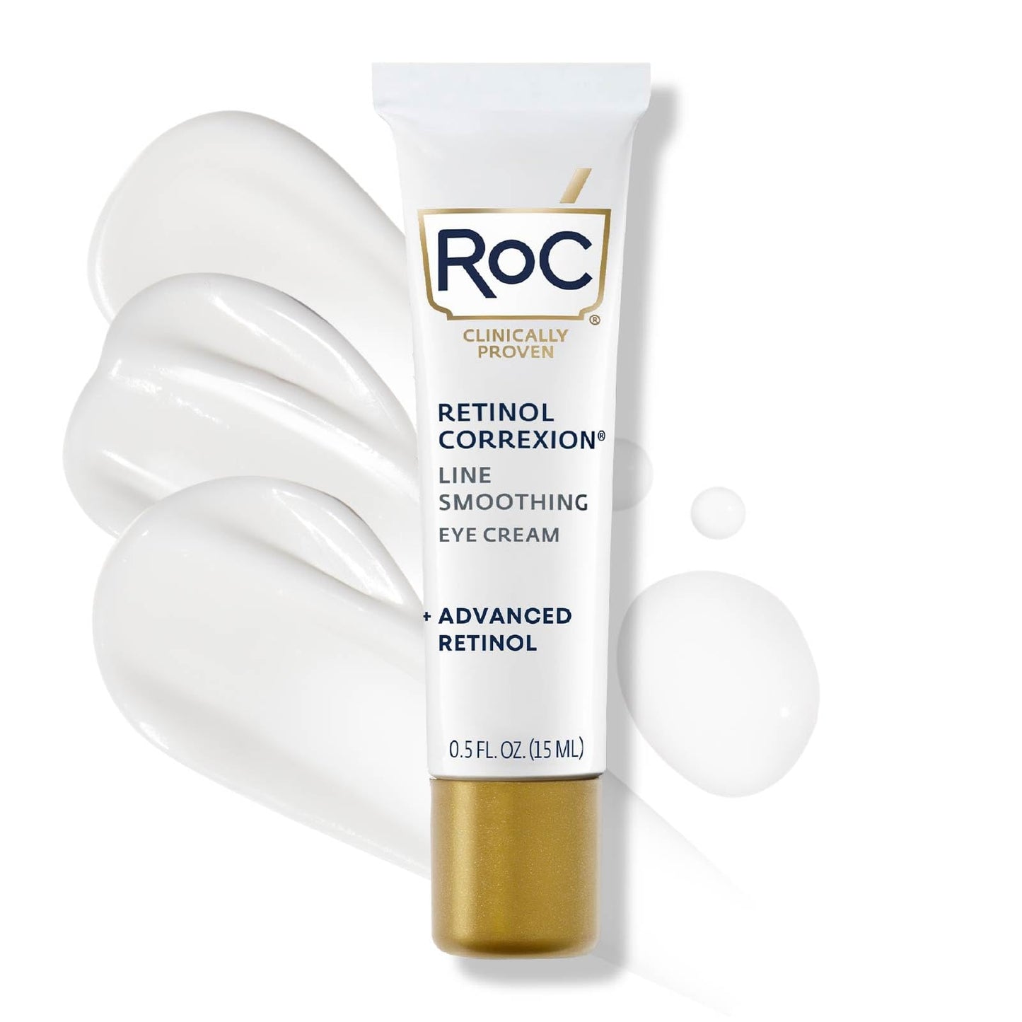 RoC Retinol Correxion Value Set Duo, Deep Wrinkle Anti-Aging Night Face Cream + Under Eye Cream for Dark Circles & Puffiness - Retinol Eye Care