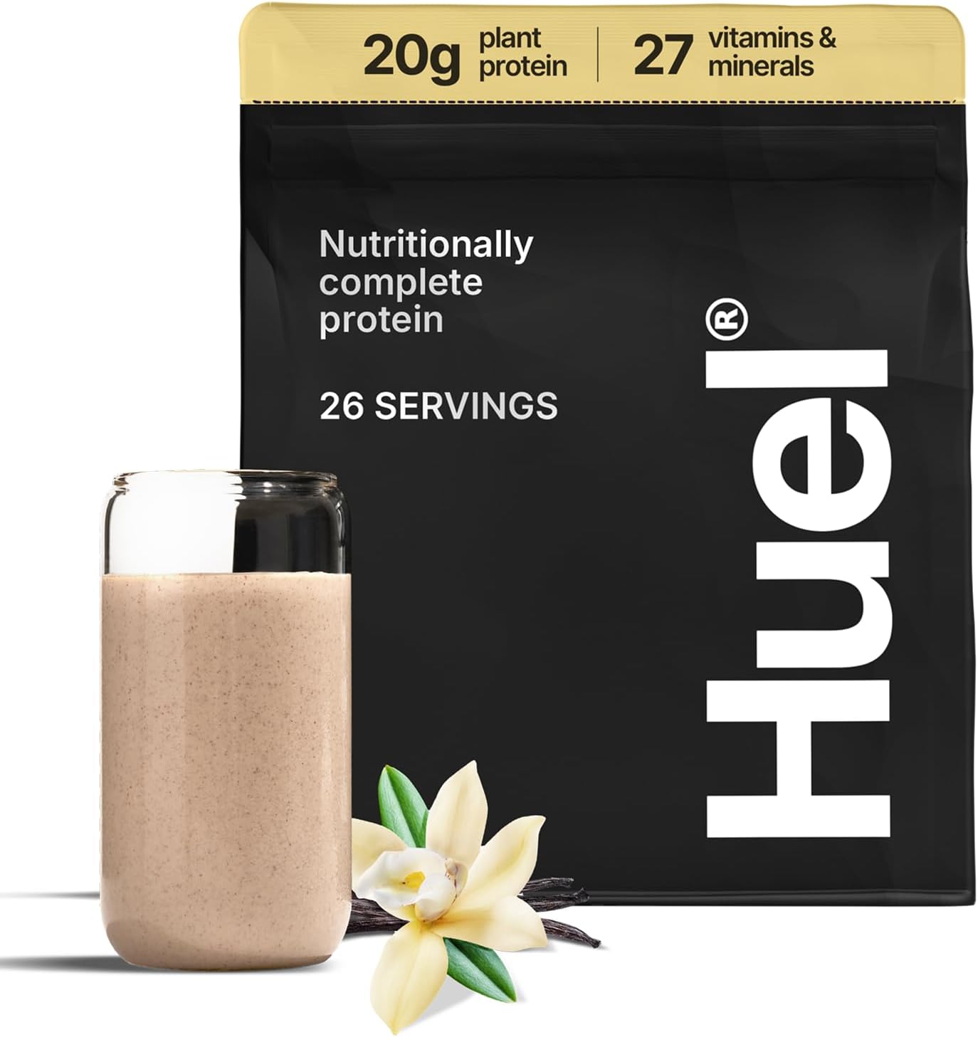 Huel Vegan Protein Powder | Vanilla | Complete Nutrition | 20g Protein