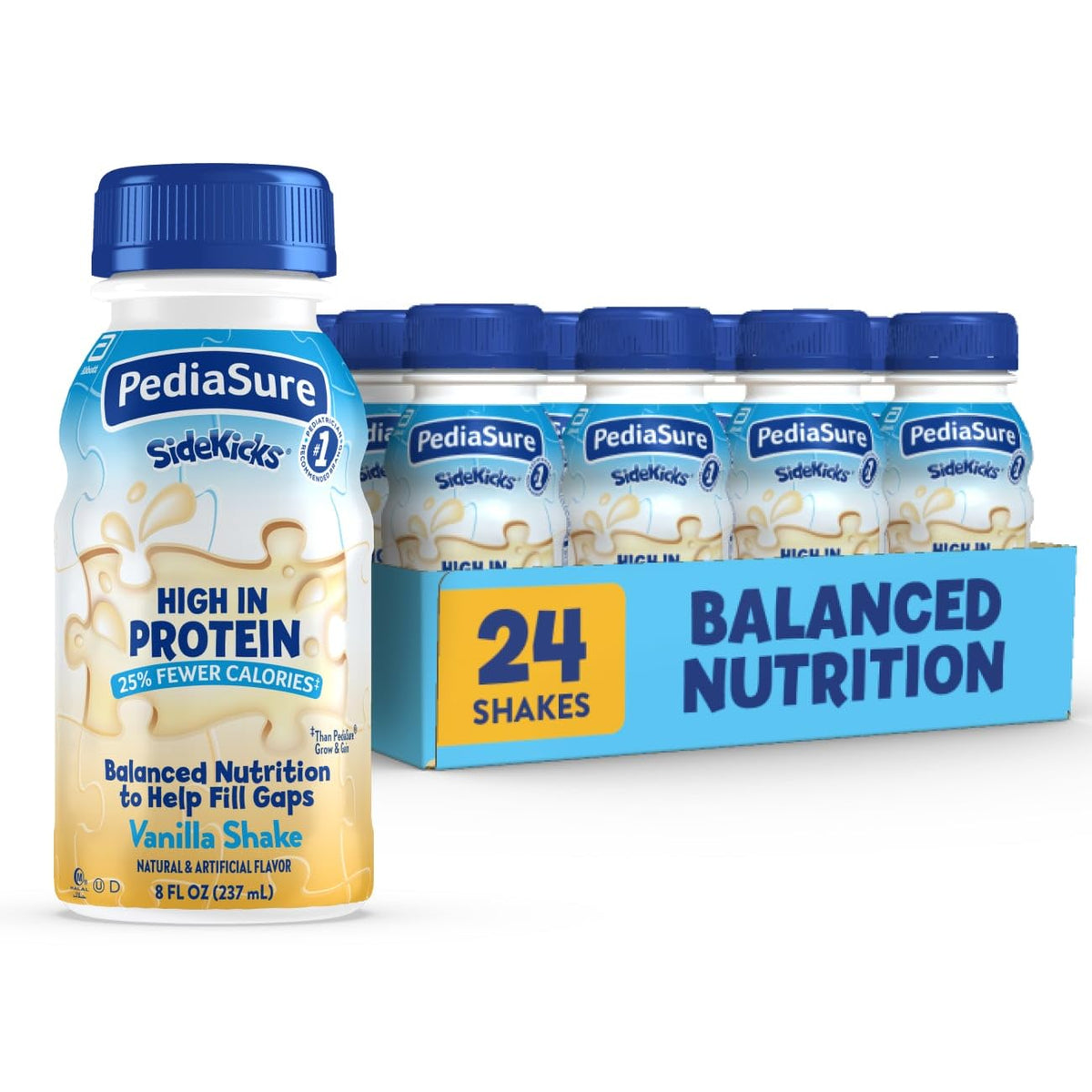 PediaSure SideKicks Kids Protein Shakes, 10g Protein, Chocolate, 24 Pack