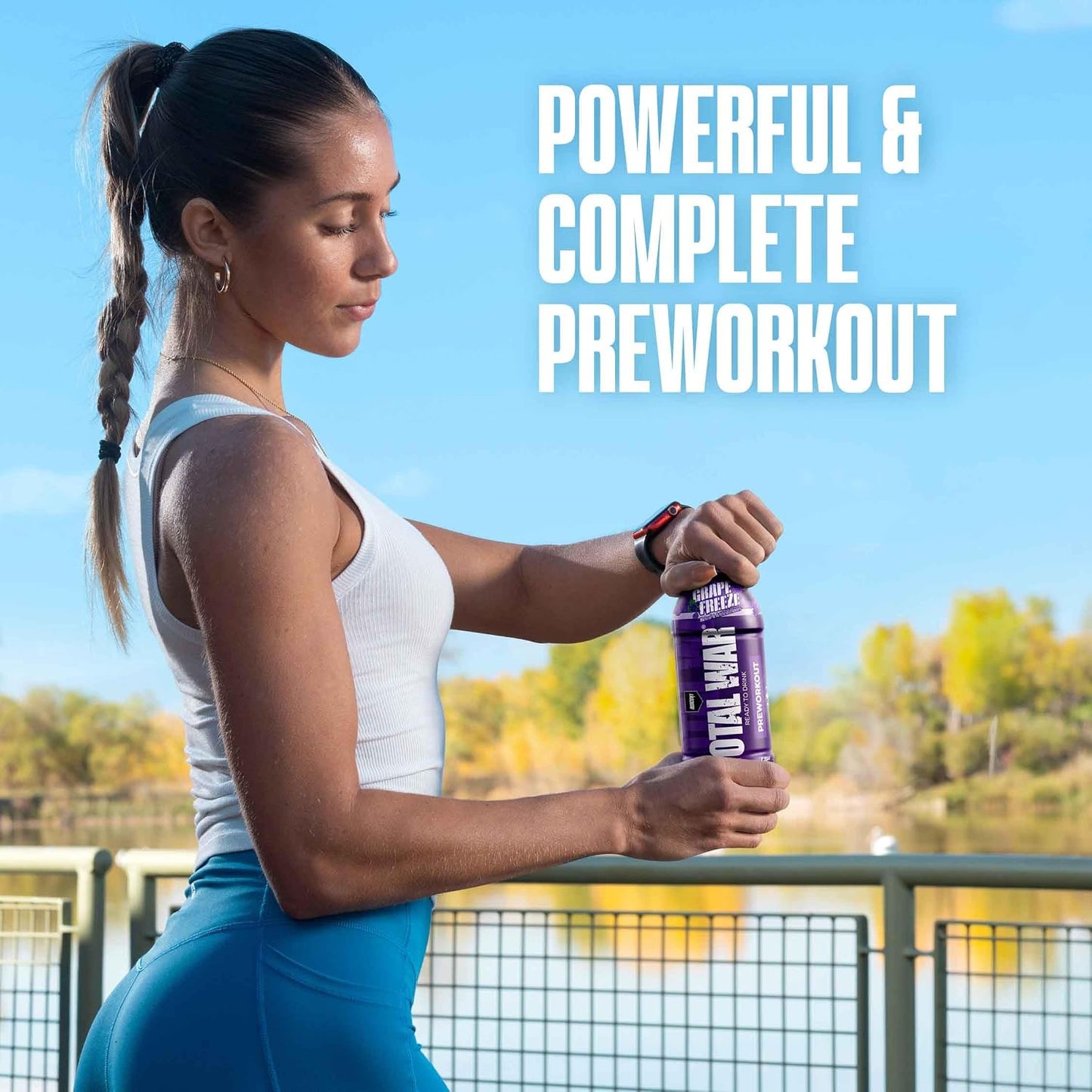 REDCON1 Total War Ready to Drink Pre Workout - Endurance Boosting, Keto Friendly RTD Formula - Amino Acid + Citrulline Malate Pre Workout Drink for Men & Women (Cali Splash, 12 Servings)