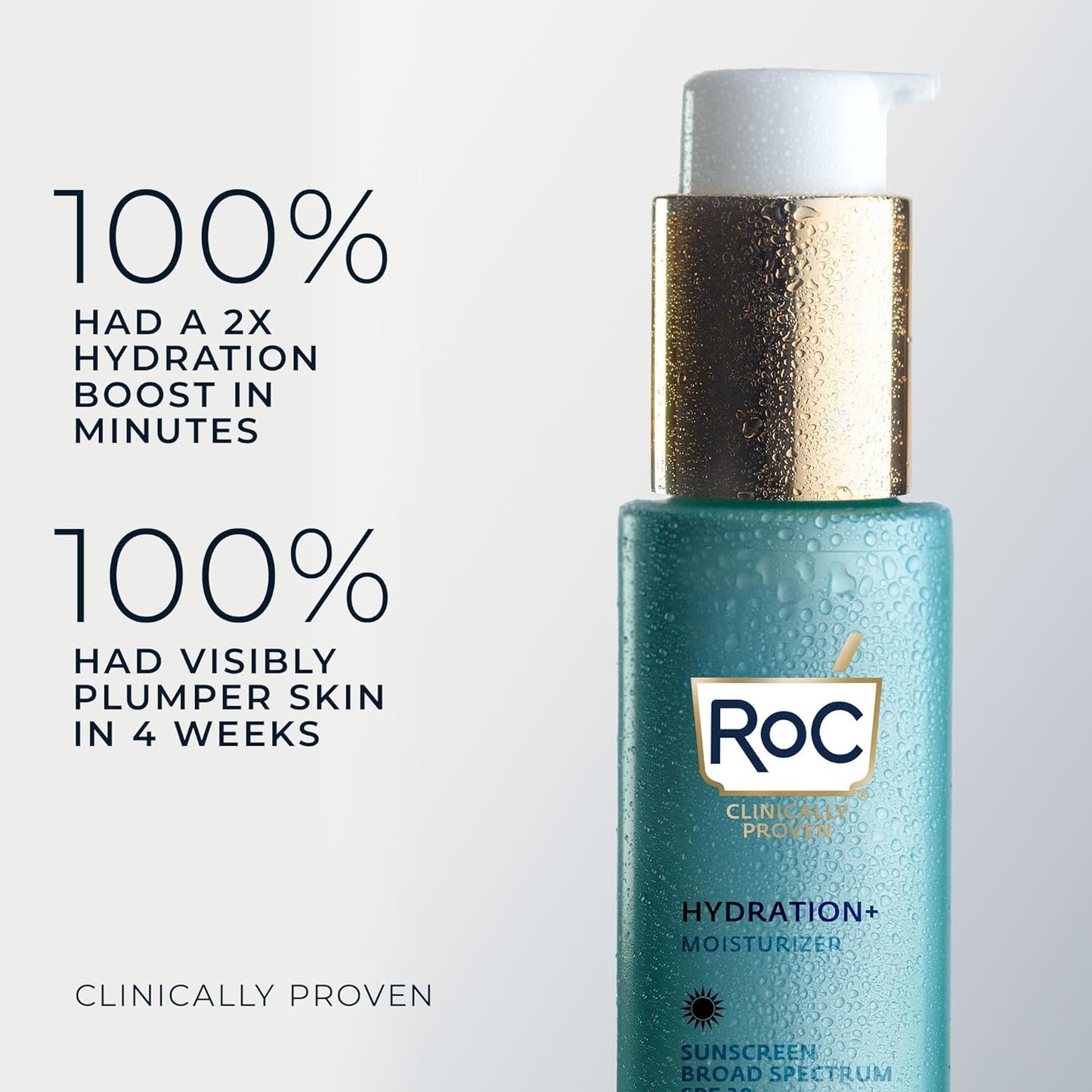 RoC Multi Correxion 1.5% Pure Hyaluronic Acid Anti Aging Daily Face Moisturizer with Sunscreen, SPF 30 Broad Spectrum Moisturizer + Retinol Eye Cream Packette