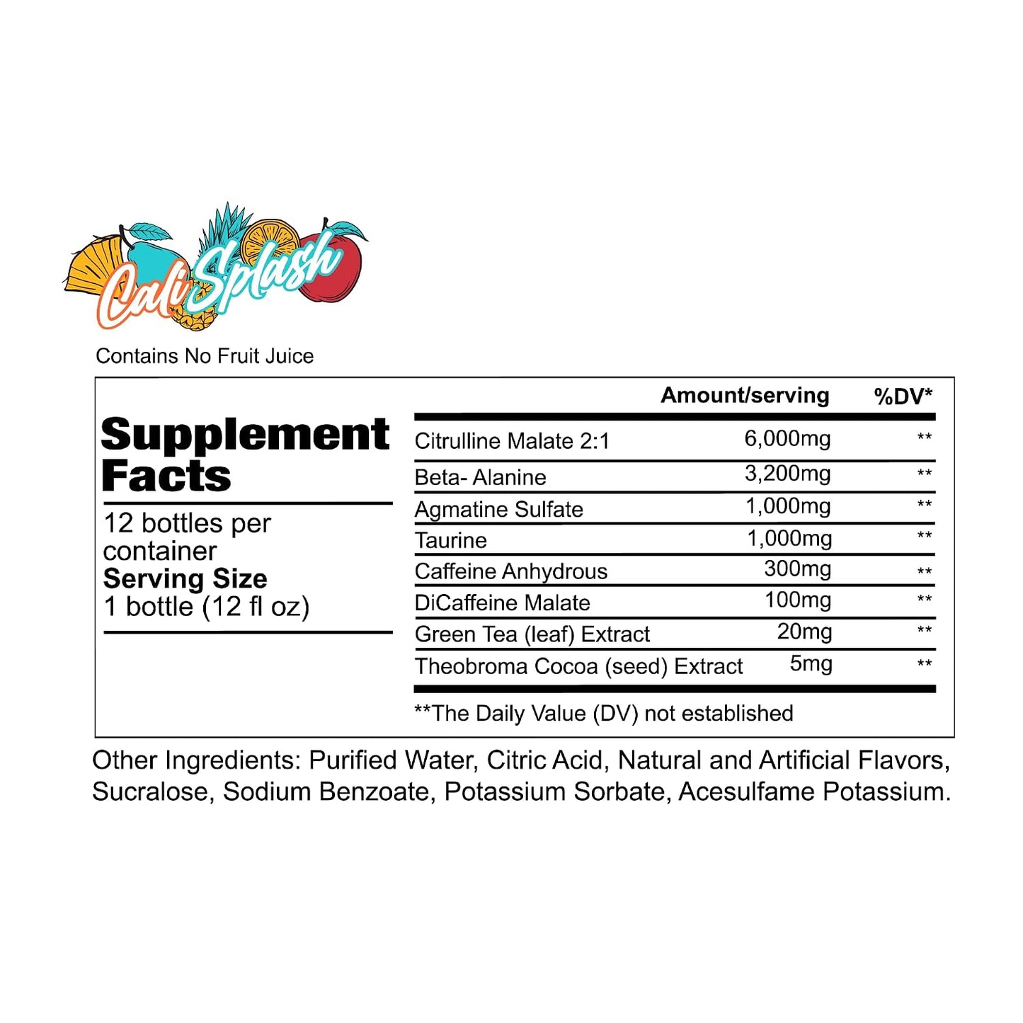 REDCON1 Total War Ready to Drink Pre Workout - Endurance Boosting, Keto Friendly RTD Formula - Amino Acid + Citrulline Malate Pre Workout Drink for Men & Women (Cali Splash, 12 Servings)