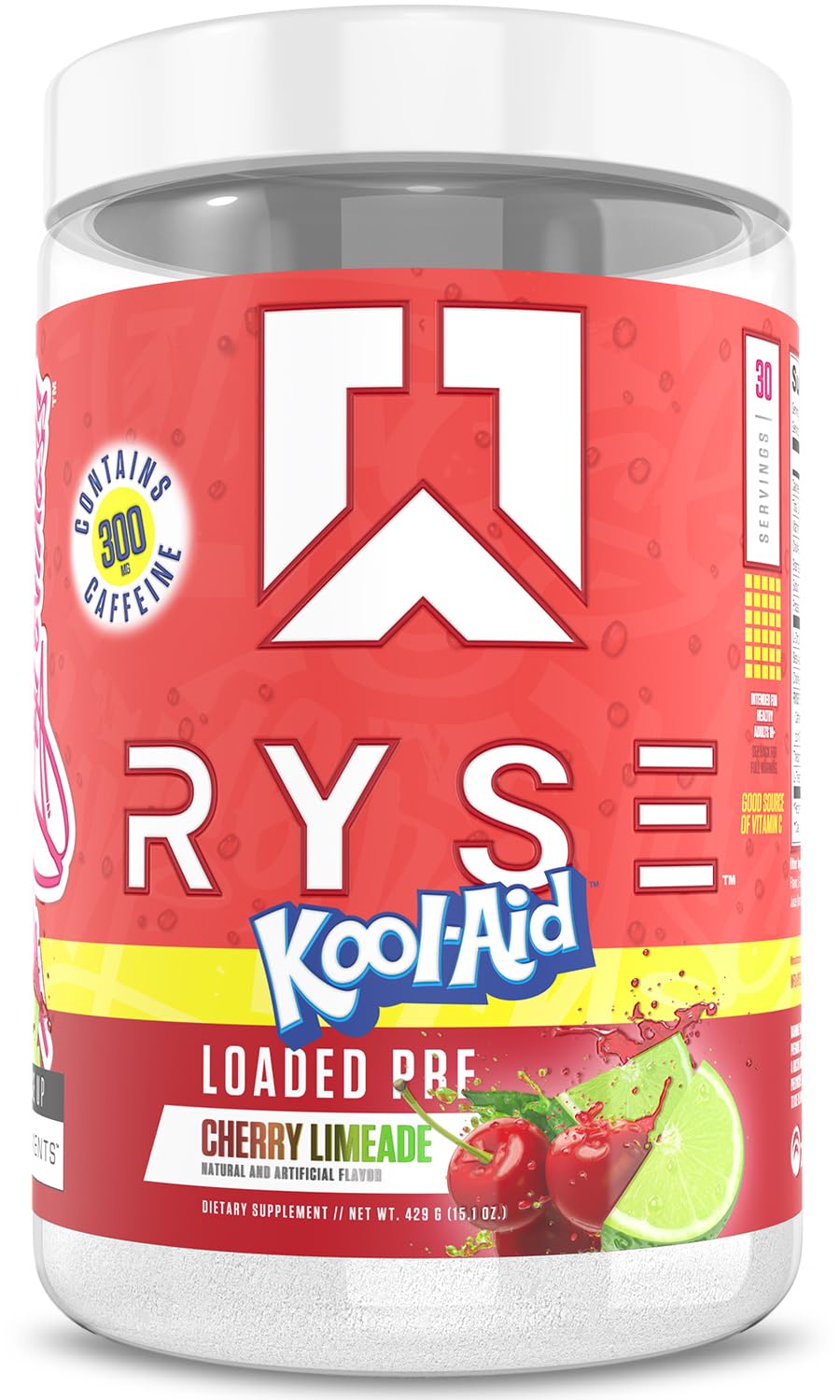 RYSE Loaded Pre Workout Powder - Country Time Blueberry Lemonade - Daily Pre-Workout for Men & Women with 300mg Caffeine, Beta Alanine, and Citrulline for Pump, Focus, and Energy - 30 Servings