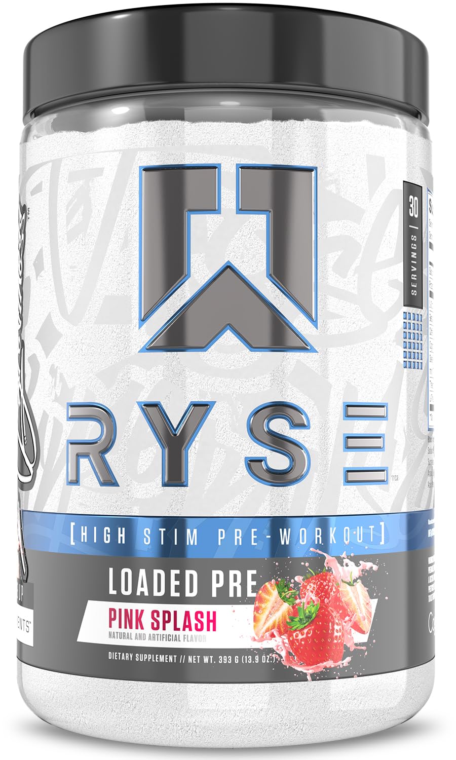 RYSE Loaded Pre Workout Powder - Country Time Blueberry Lemonade - Daily Pre-Workout for Men & Women with 300mg Caffeine, Beta Alanine, and Citrulline for Pump, Focus, and Energy - 30 Servings