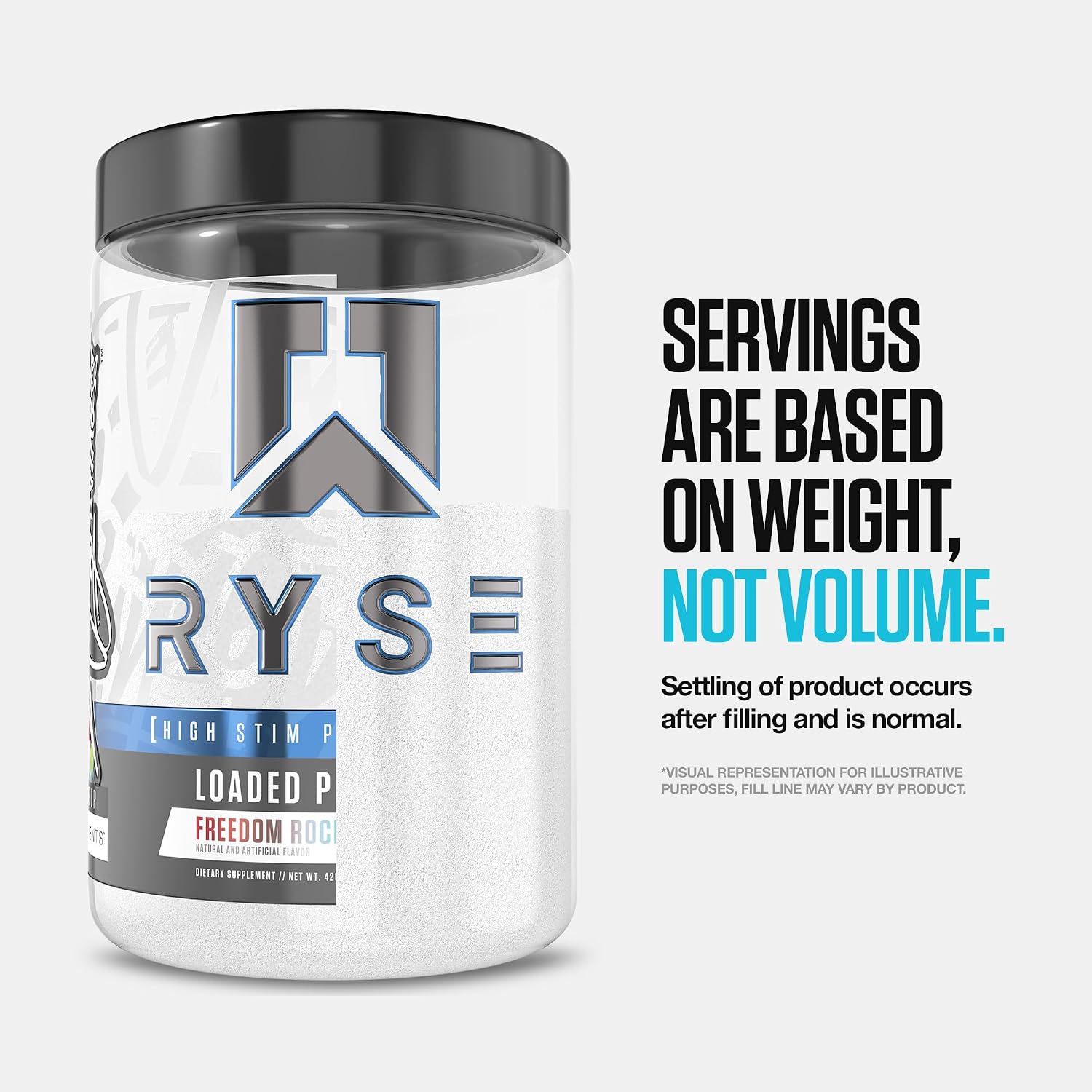 RYSE Loaded Pre Workout Powder - Country Time Blueberry Lemonade - Daily Pre-Workout for Men & Women with 300mg Caffeine, Beta Alanine, and Citrulline for Pump, Focus, and Energy - 30 Servings