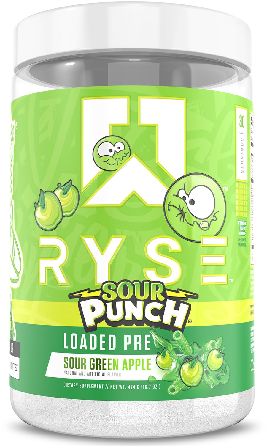 RYSE Loaded Pre Workout Powder - Country Time Blueberry Lemonade - Daily Pre-Workout for Men & Women with 300mg Caffeine, Beta Alanine, and Citrulline for Pump, Focus, and Energy - 30 Servings