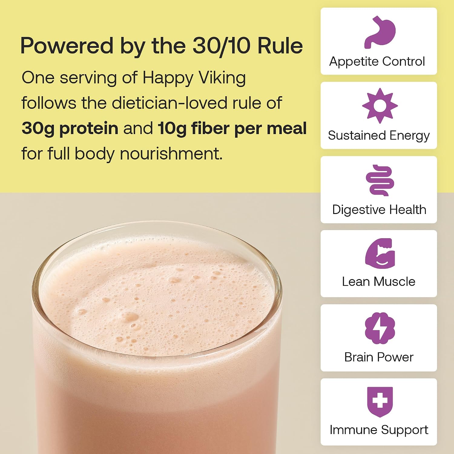 Happy Viking Plant-Based Vegan Protein Powder +100 Superfoods - Vanilla