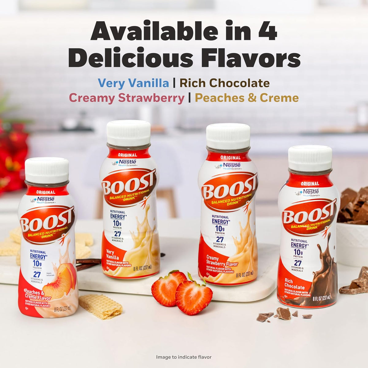 BOOST Original Nutritional Shake, Ready to Drink, Peaches & Crème, 24 Pack