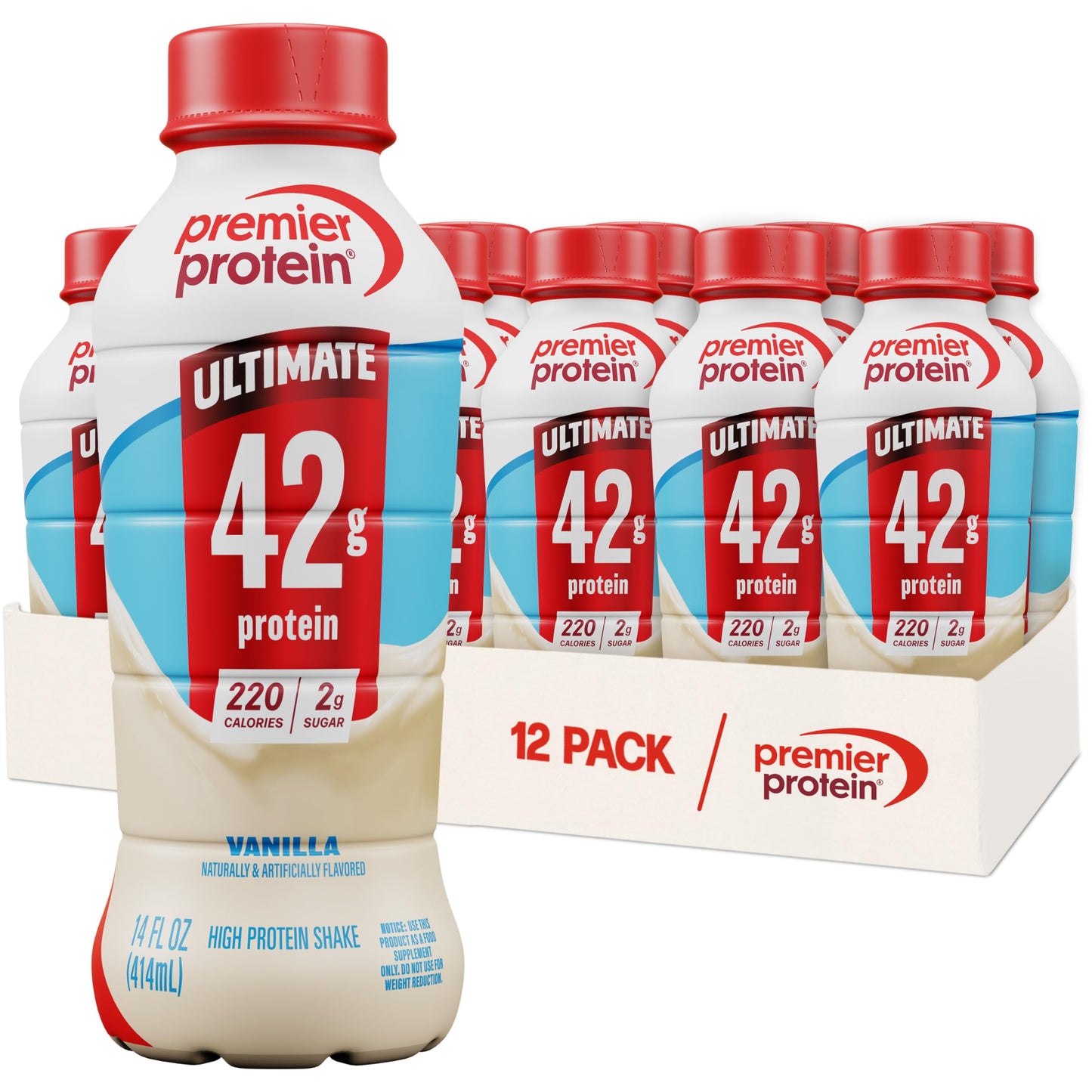 Premier Protein ULTIMATE 42g High Protein Shake, Variety Pack, 12 Pack
