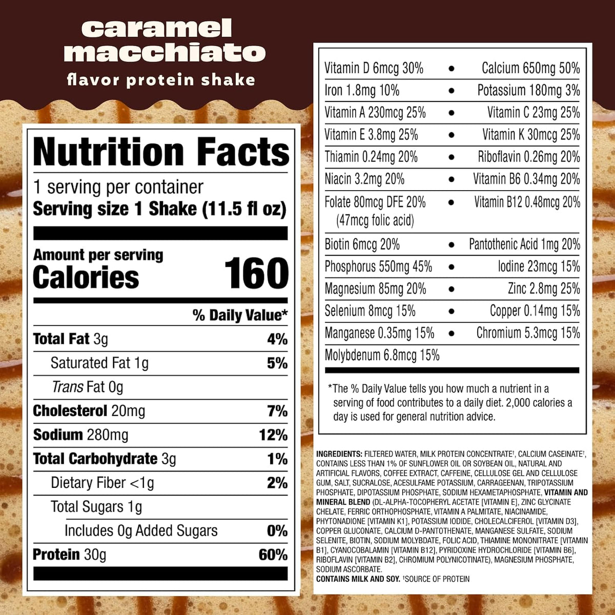 Premier Protein COFFEEHOUSE 30g Protein Shake, Caramel Macchiato, 12 Pack