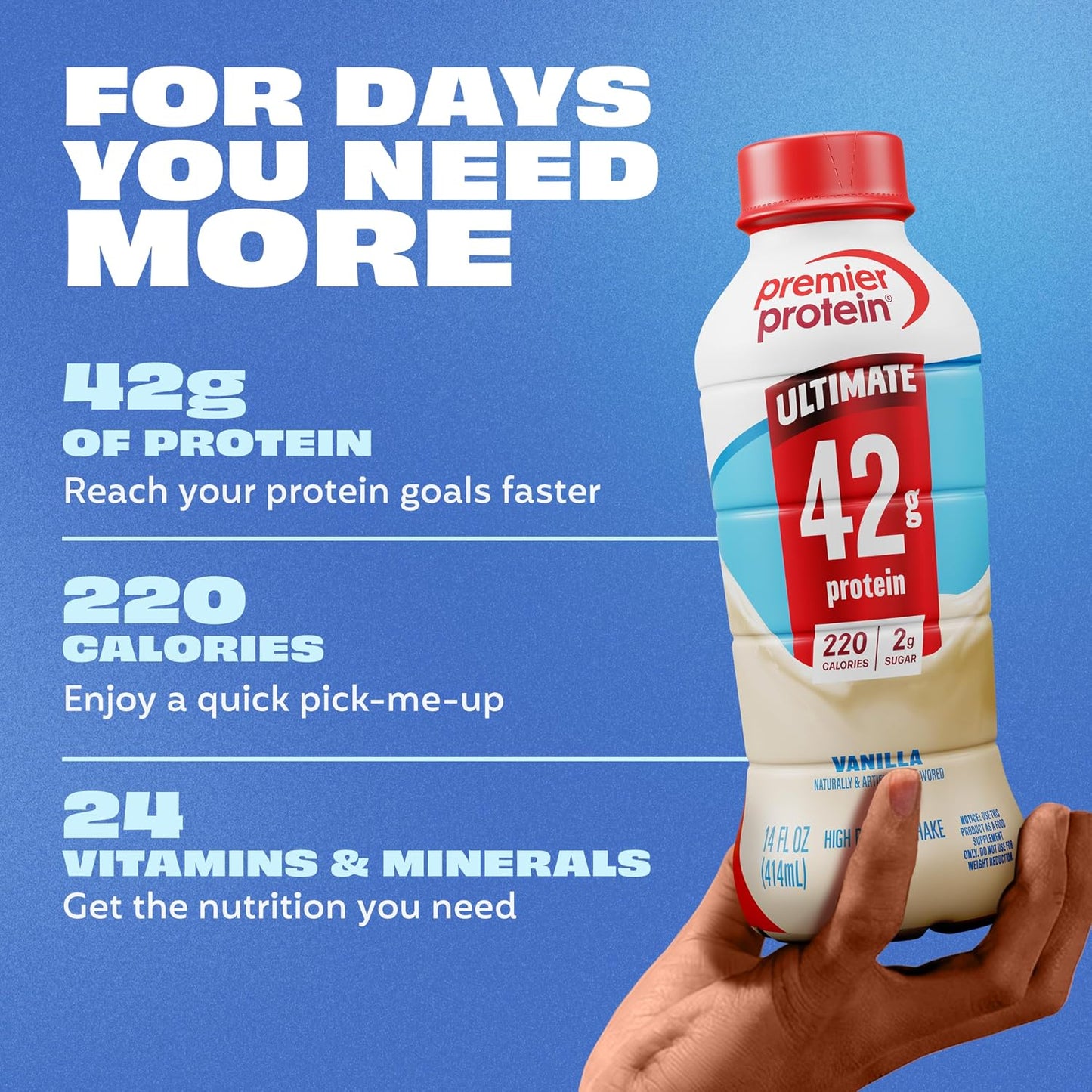 Premier Protein ULTIMATE 42g High Protein Shake, Variety Pack, 12 Pack